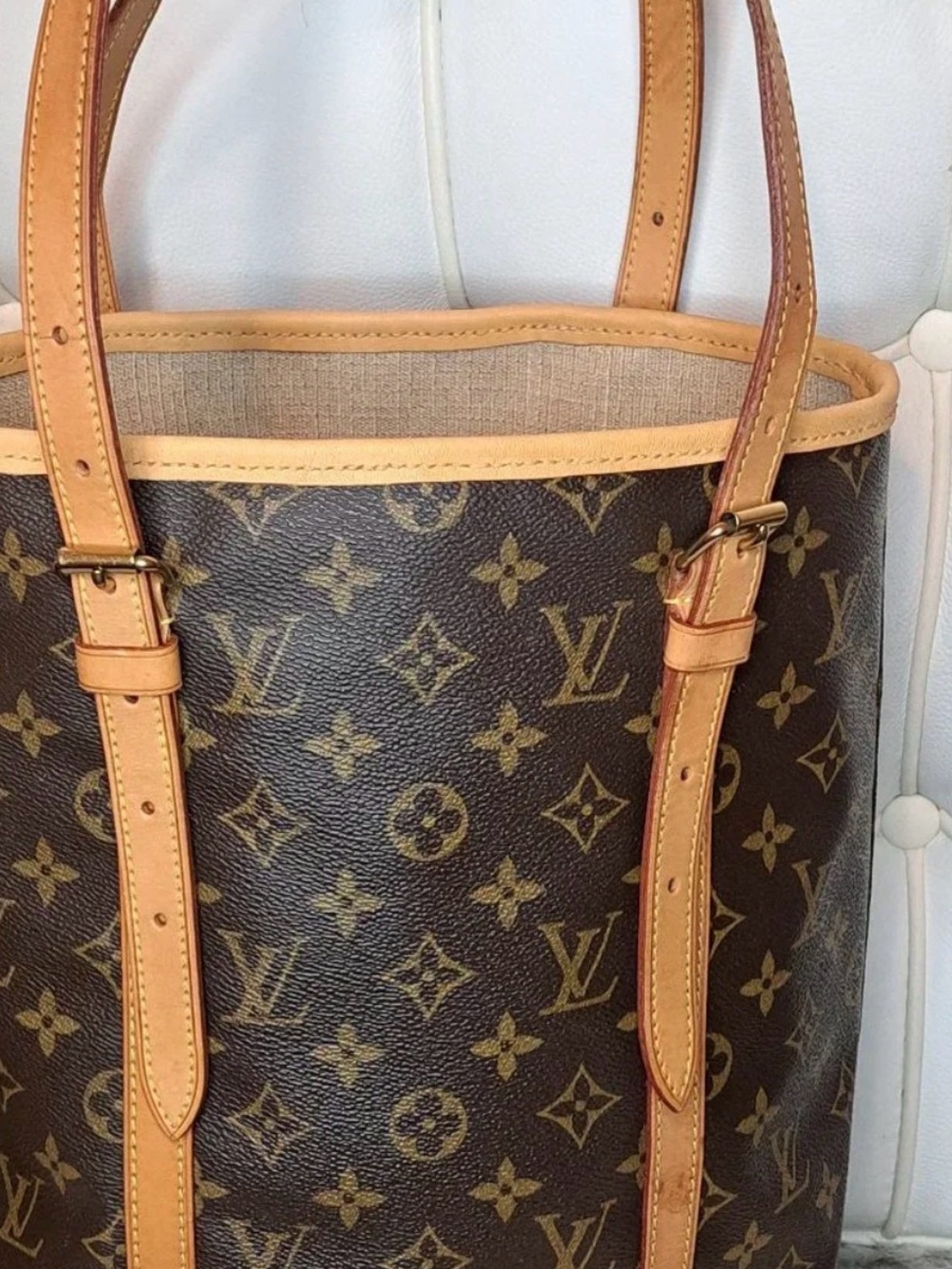 Authentic LOUIS VUITTON GM BUCKET Monogram Vintage Bag FL 0030 New Lining /Rim!